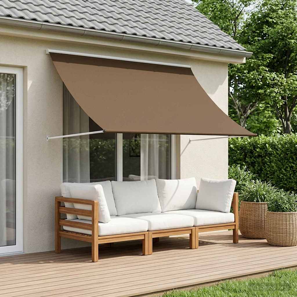 Retractable Awning 400 x 150 cm Taupe