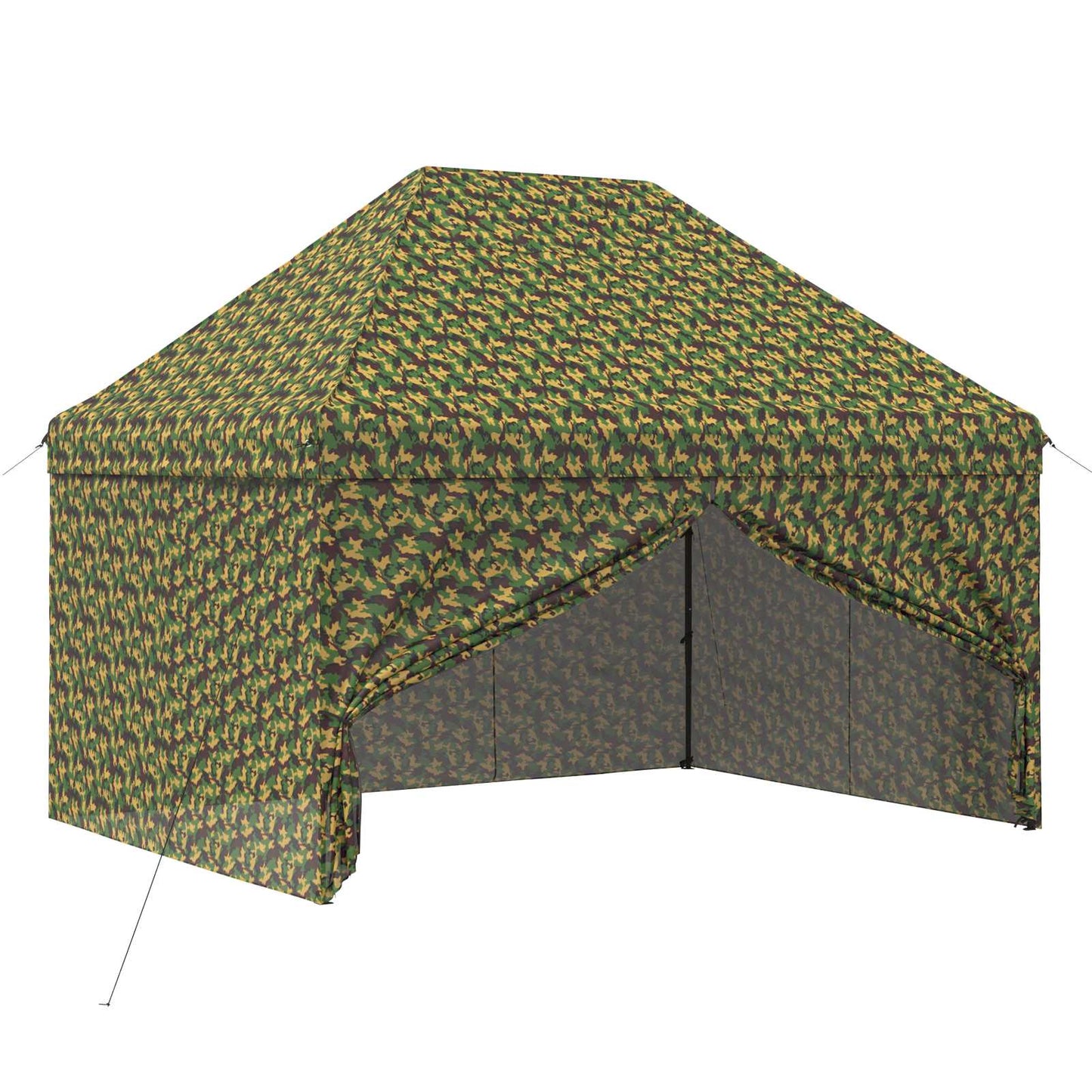 vidaXL Canopy Tent with 4 Sidewalls 2.9 x 4.3 m Army Camouflage 2
