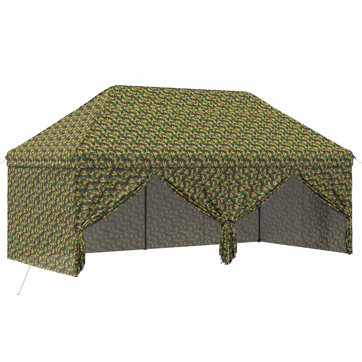 vidaXL Canopy Tent with 4 Sidewalls 2.9 x 5.8 m Army Camouflage 2