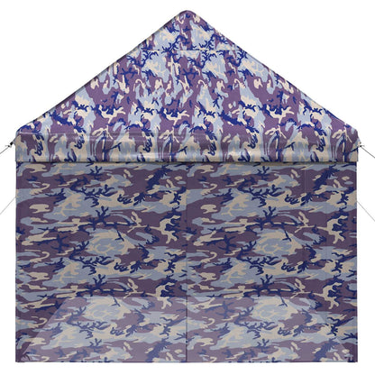 vidaXL Pop-up Gazebo with 4 Sidewalls 2.9 x 4.3 m Blue Camouflage 5