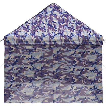 vidaXL Pop-up Gazebo with 4 Sidewalls 3 x 6 m Blue Camouflage 5
