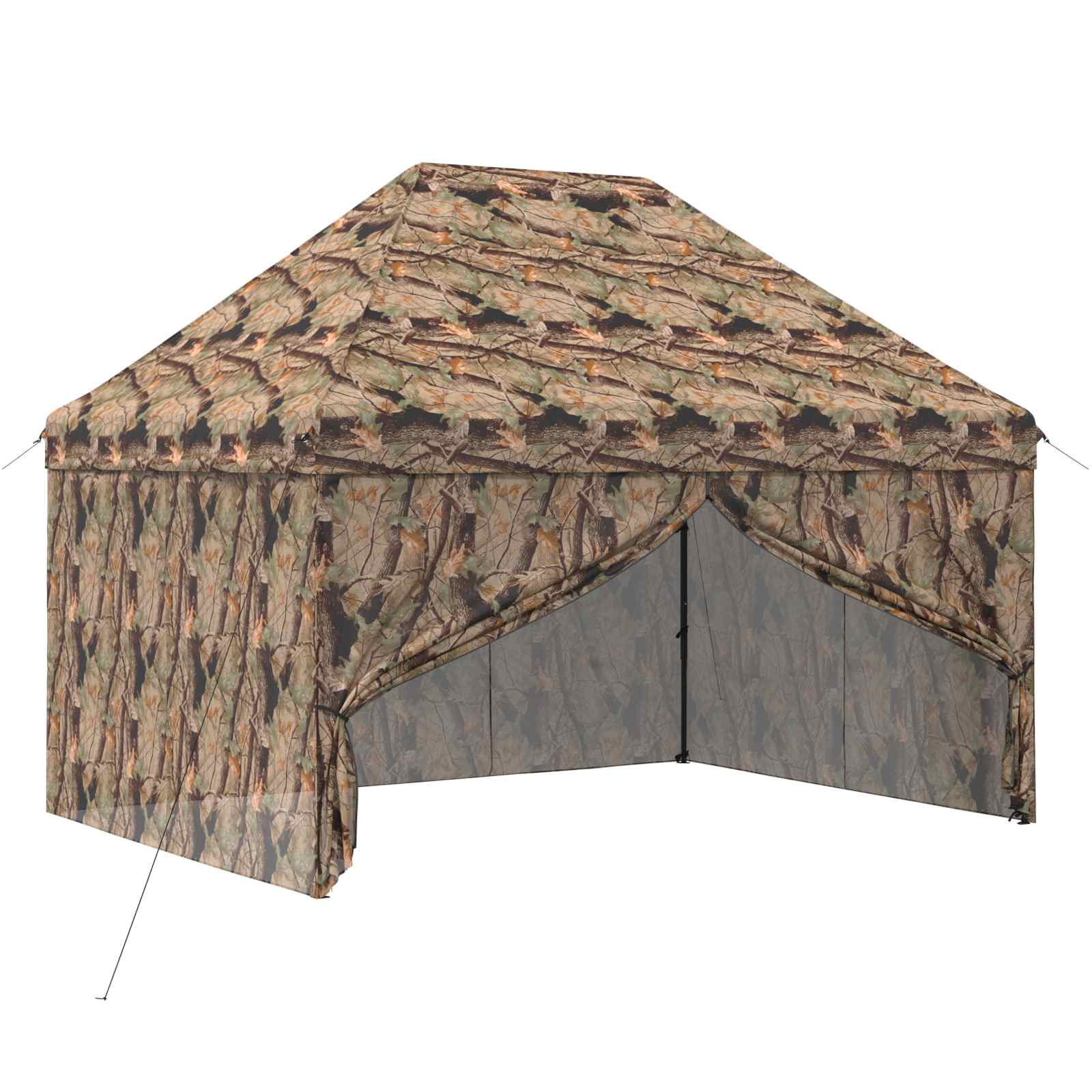 vidaXL Pop-up Gazebo with 4 Sidewalls 3 x 4.5 m Forest Camouflage 2