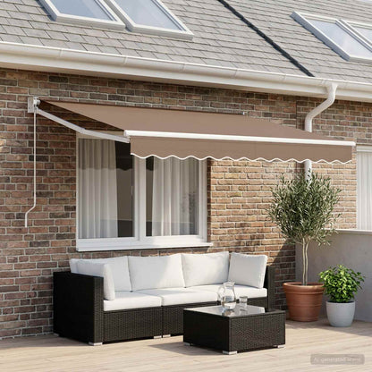 Awning Replacement Fabric 600x300 cm Polyester Drop 3 m Width 6 m Taupe