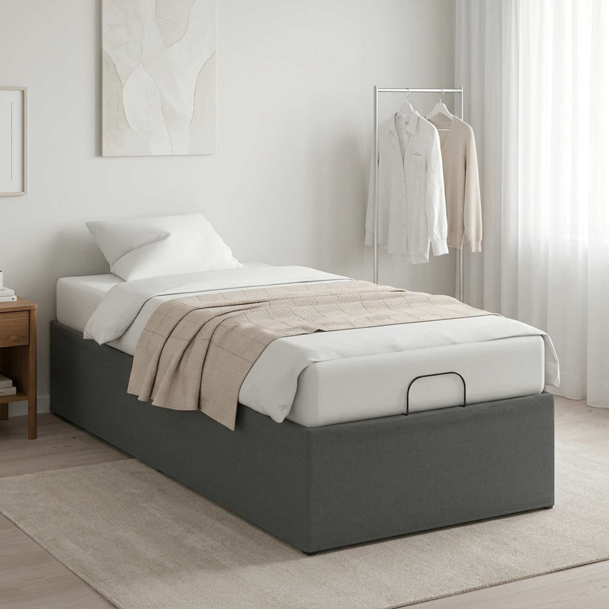 vidaXL Electric Adjustable Bed Frame Dark Grey 200 x 100 x 33.5 cm 1