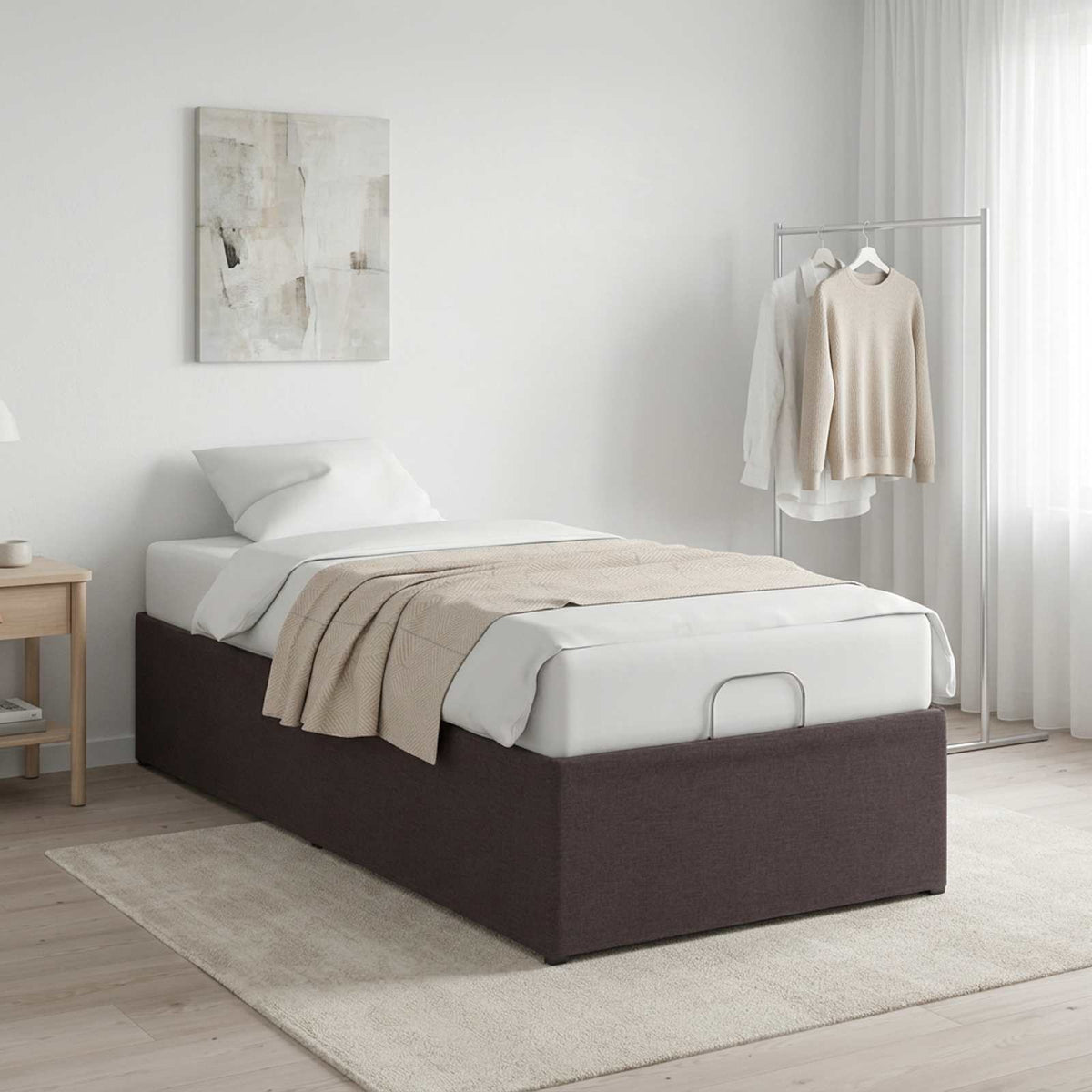 vidaXL Electric Adjustable Bed Frame Brown 200 x 100 x 33.5 cm Steel 4