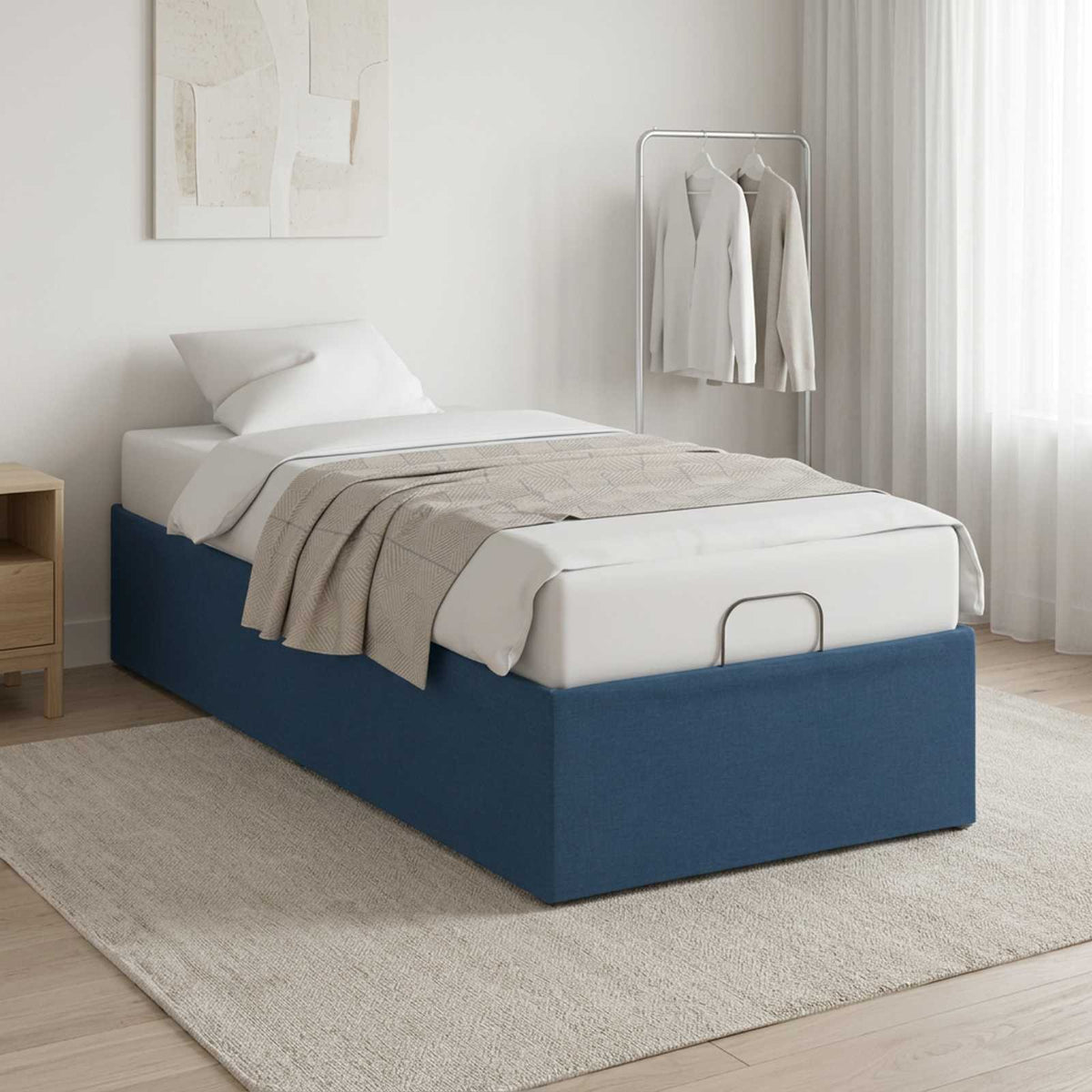 vidaXL Electric Adjustable Bed Frame Blue 200 x 90 x 33.5 cm Steel 4
