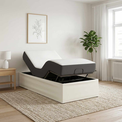 vidaXL Electric Adjustable Bed Frame White 200 x 100 x 33.5 cm Steel 1