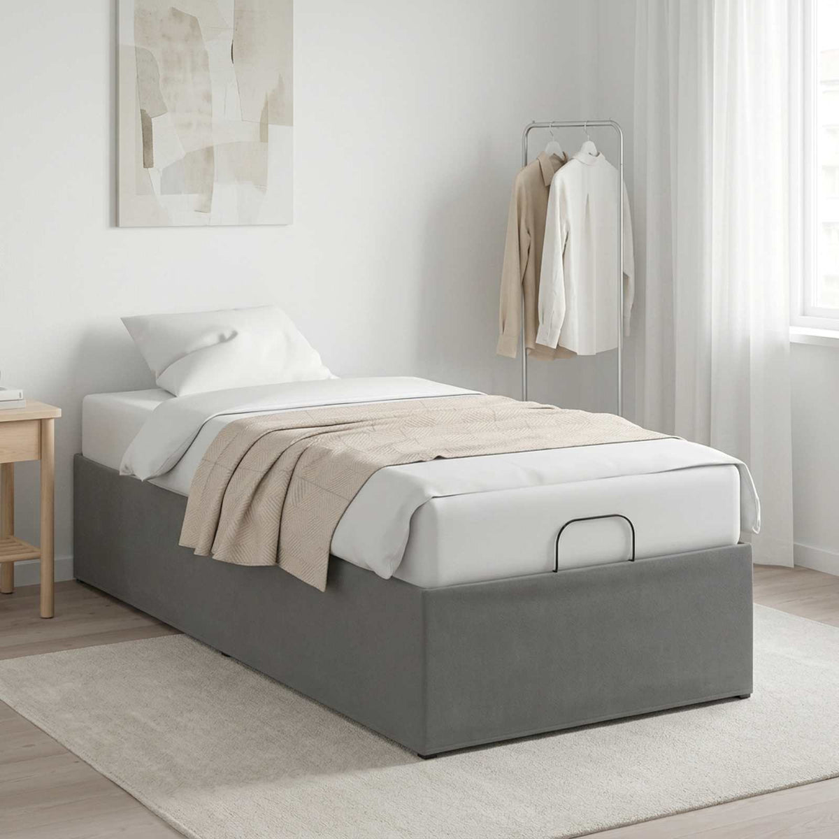 vidaXL Electric Adjustable Bed Frame Dark Grey 200 x 90 x 33.5 cm 4