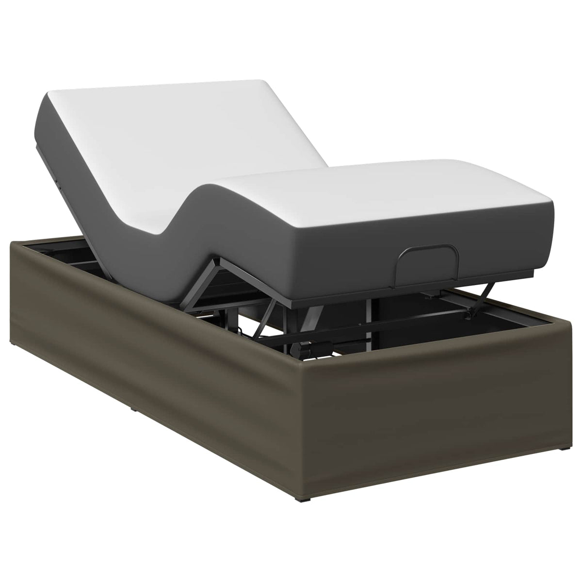 Electric Adjustable Bed Frame 200 x 70 x 33.5 cm Steel Grey 80 x 200 cm