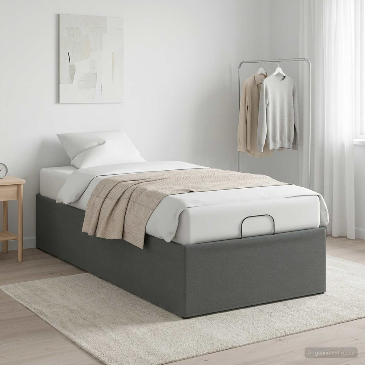 vidaXL Electric Adjustable Bed Frame Dark Grey 200 x 90 x 33.5 cm 4
