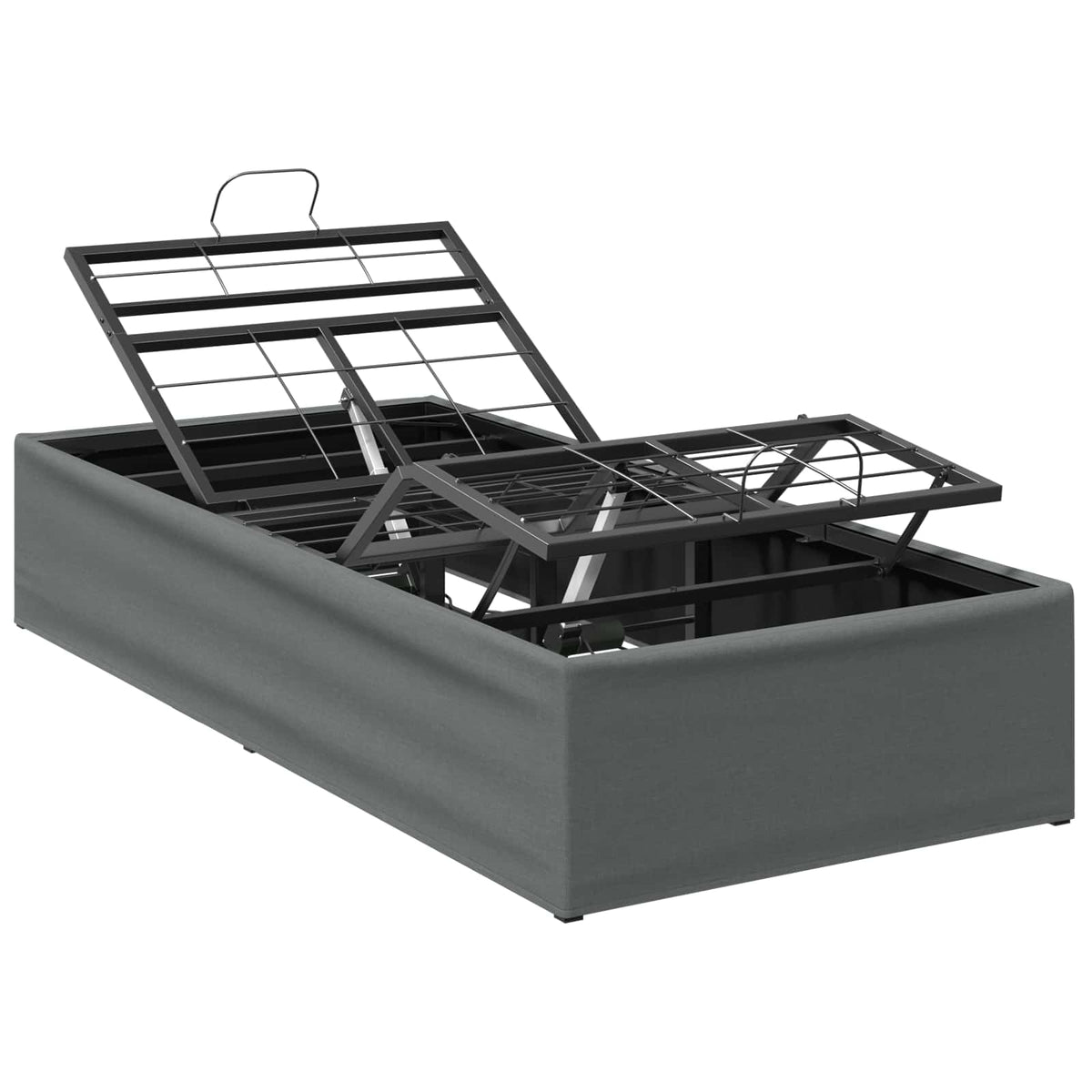 vidaXL Electric Adjustable Bed Frame Dark Grey 200 x 90 x 33.5 cm 2