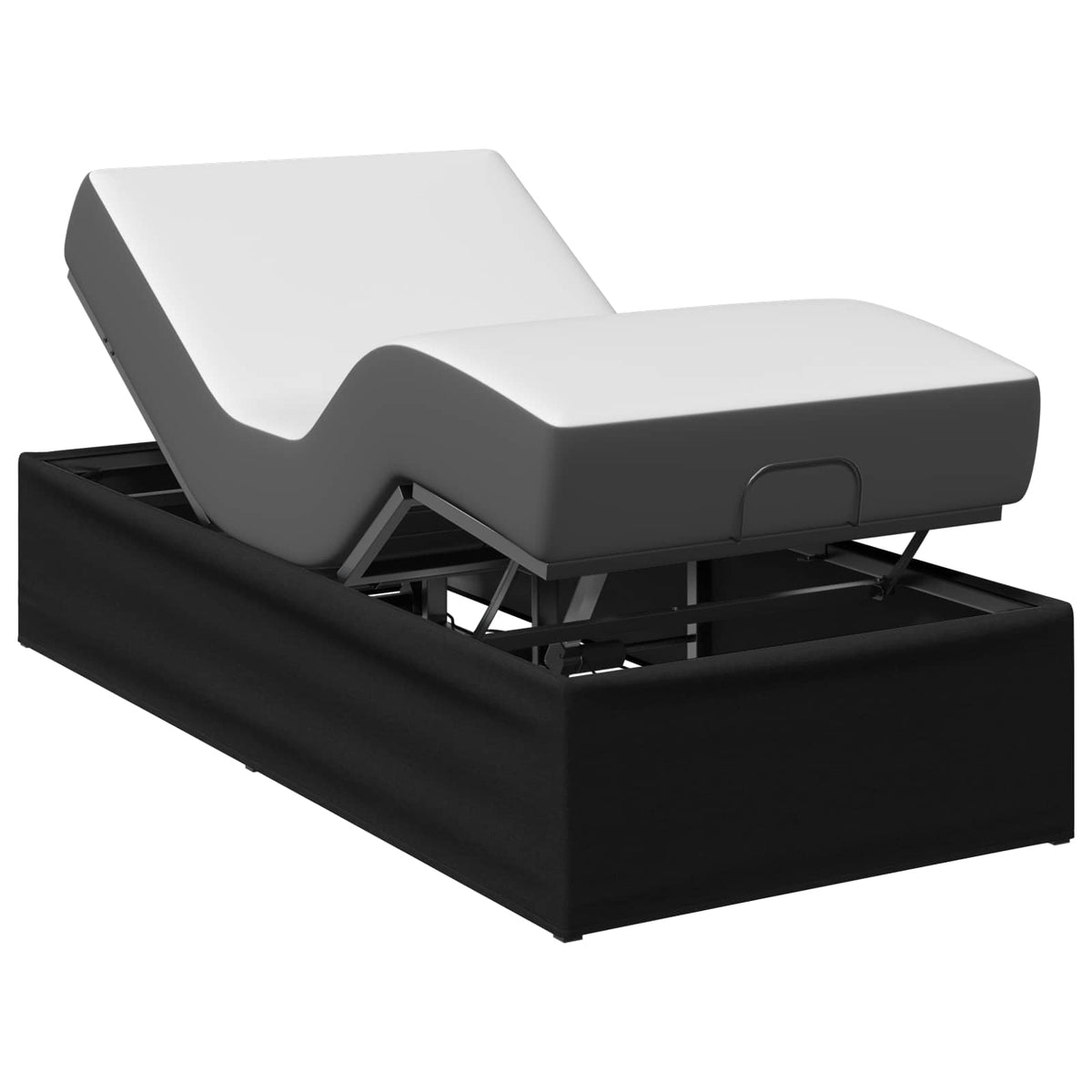 vidaXL Electric Adjustable Bed Frame Black 200 x 90 x 33.5 cm Steel 3