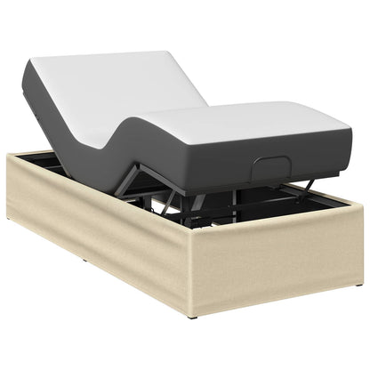 vidaXL Electric Adjustable Bed Frame Cream 200 x 90 x 33.5 cm Steel 3