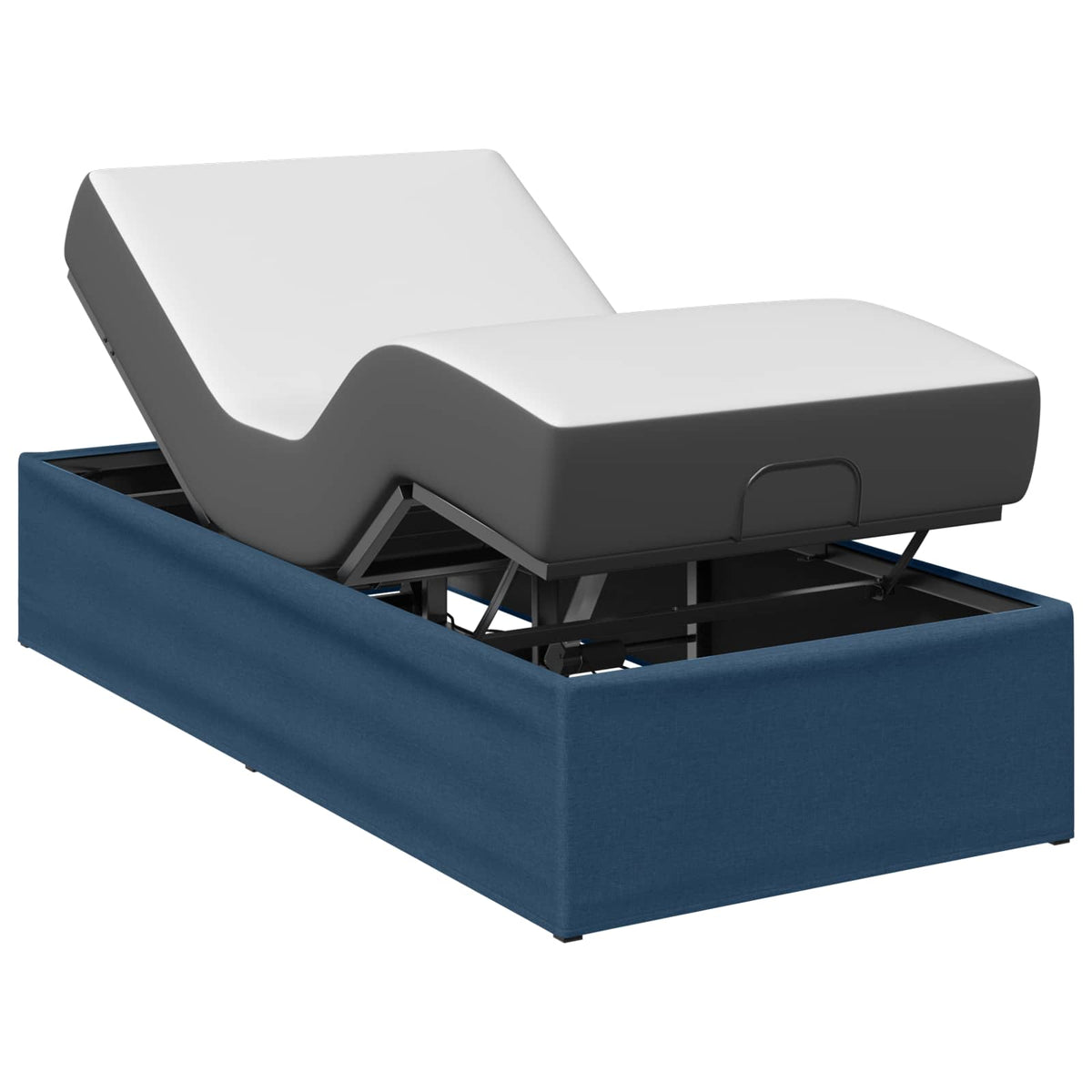 vidaXL Electric Adjustable Bed Frame Blue 200 x 90 x 33.5 cm Steel 3