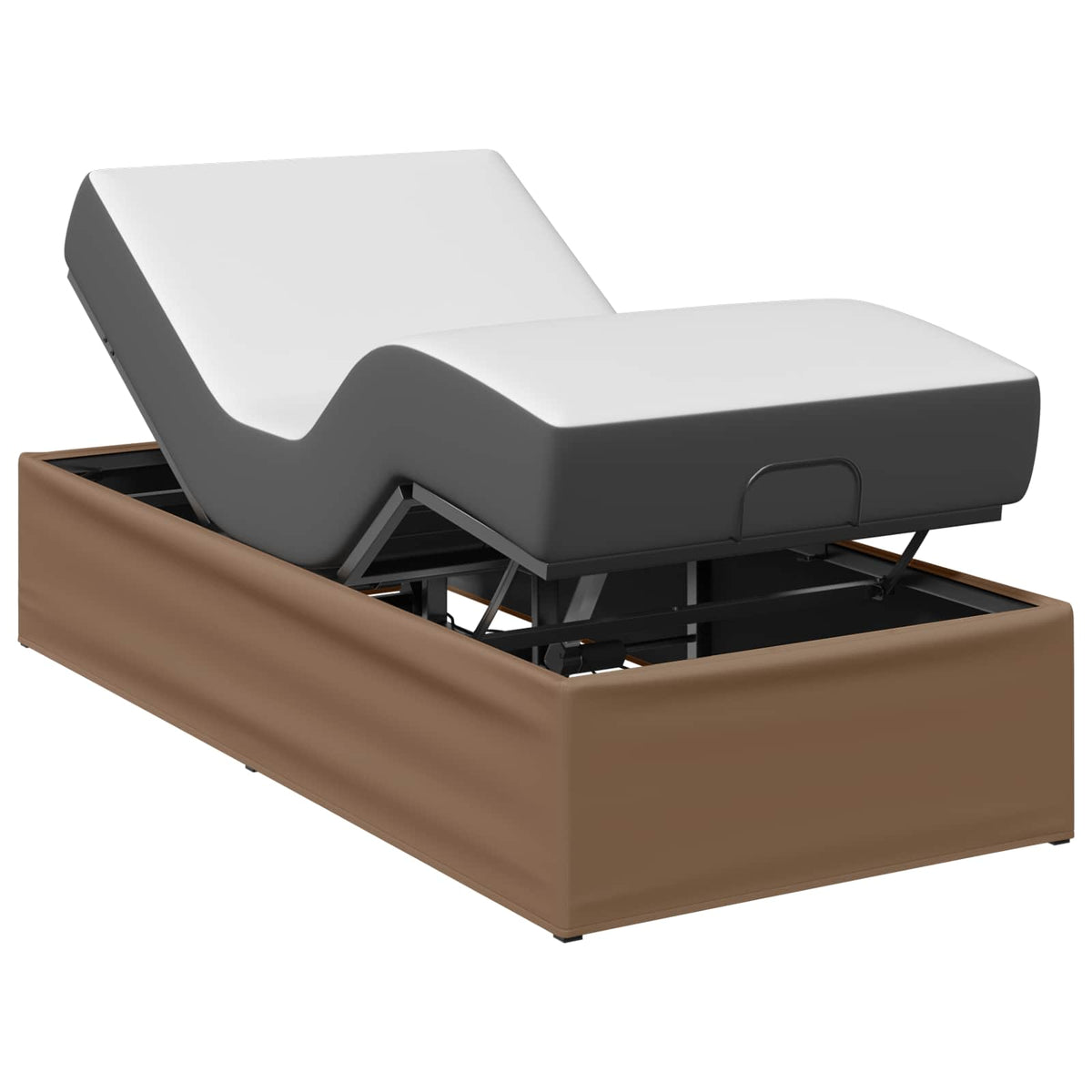 vidaXL Electric Adjustable Bed Frame Tan 200 x 90 x 33.5 cm Steel 3