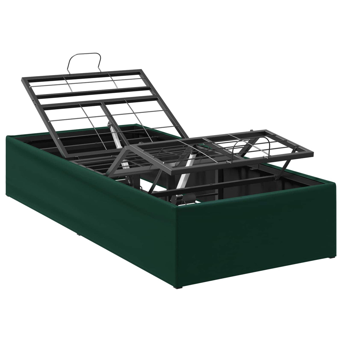 vidaXL Electric Adjustable Bed Frame Forest Green 200 x 90 x 33.5 cm 2