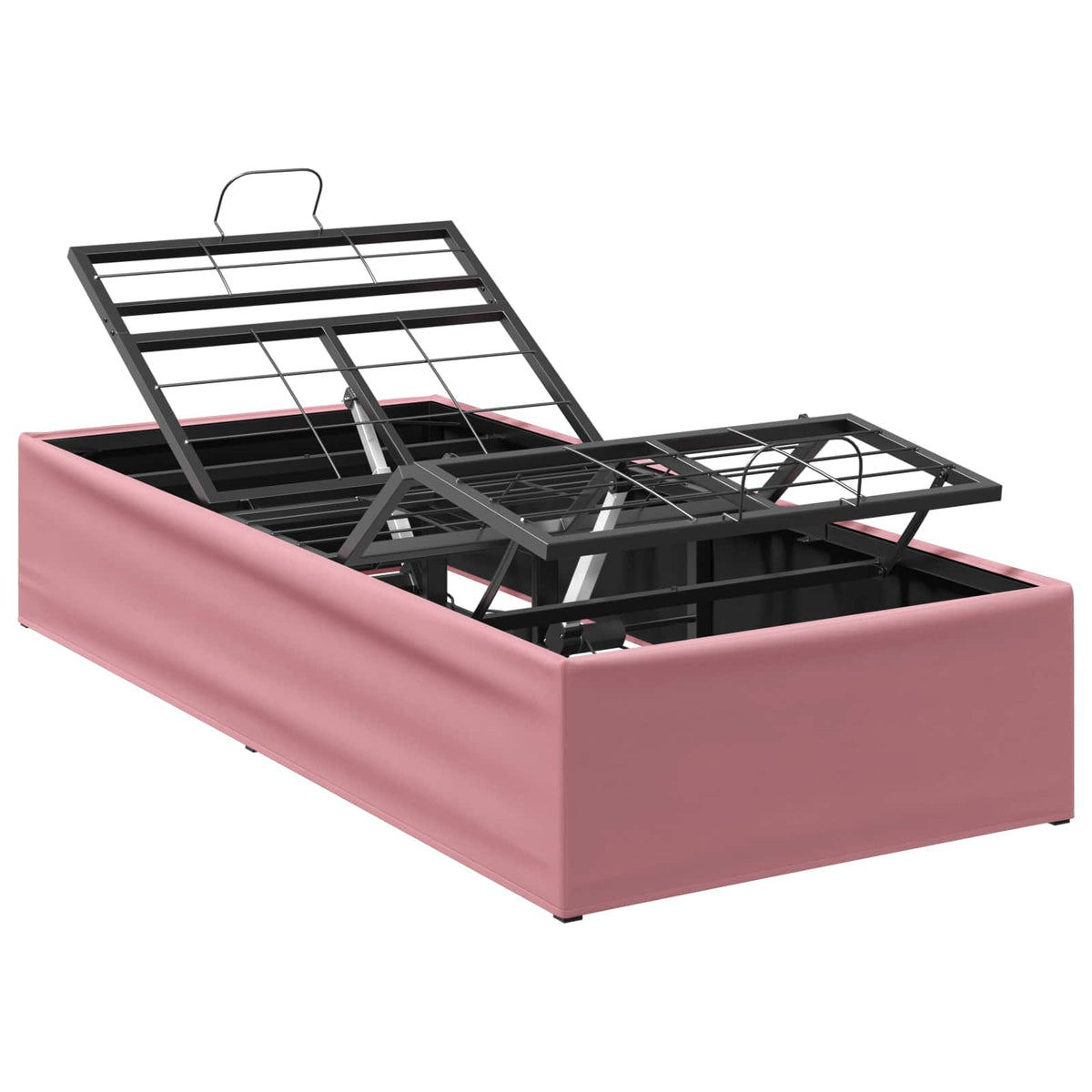 vidaXL Electric Adjustable Bed Frame Pink 200 x 90 x 33.5 cm Steel 2