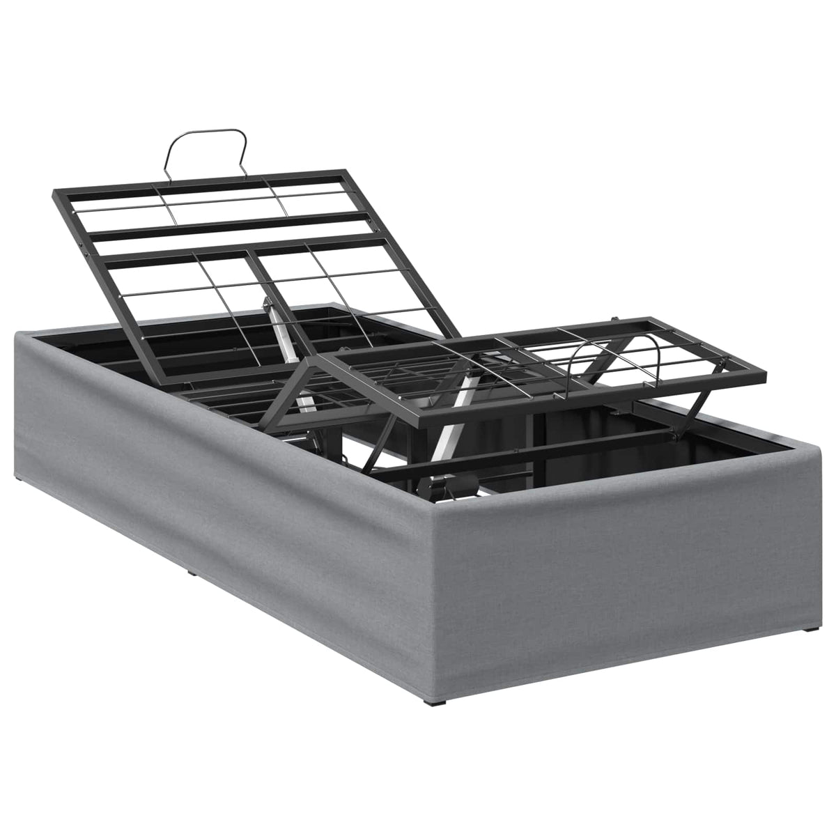 vidaXL Electric Adjustable Bed Frame Light Grey 200 x 100 x 33.5 cm 2