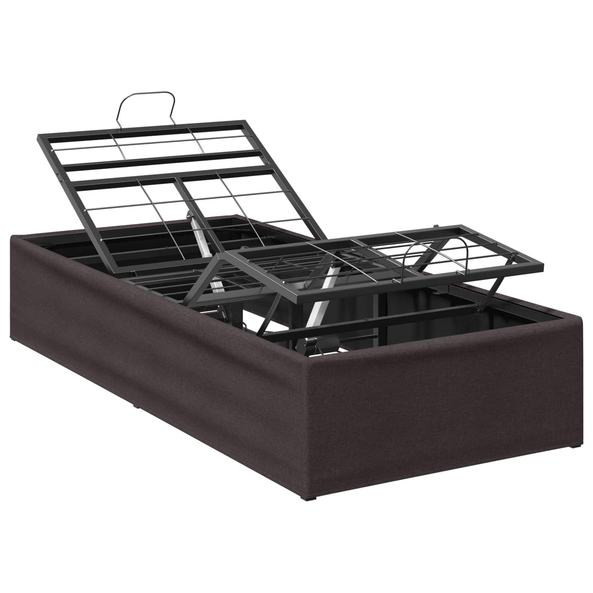 vidaXL Electric Adjustable Bed Frame Brown 200 x 100 x 33.5 cm Steel 2
