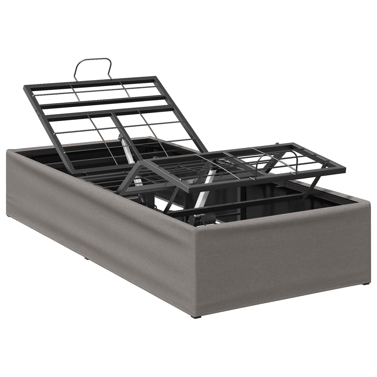 vidaXL Electric Adjustable Bed Frame Taupe 200 x 100 x 33.5 cm Steel 2