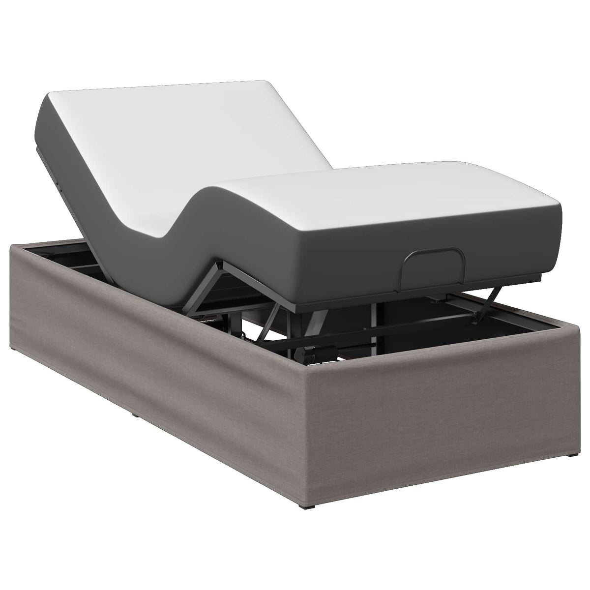 vidaXL Electric Adjustable Bed Frame Taupe 200 x 100 x 33.5 cm Steel 3