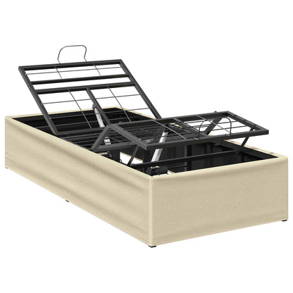 vidaXL Electric Adjustable Bed Frame Cream 200 x 100 x 33.5 cm Steel 2