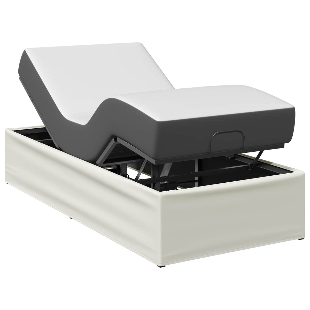 vidaXL Electric Adjustable Bed Frame White 200 x 100 x 33.5 cm Steel 3