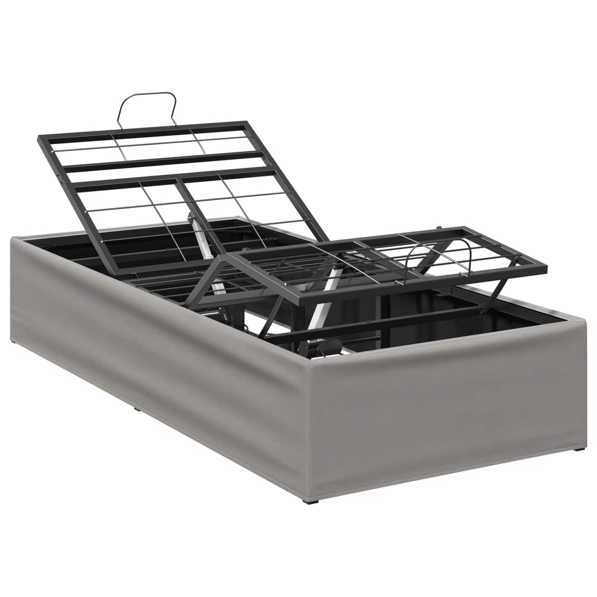vidaXL Electric Adjustable Bed Frame Light Grey 200 x 100 x 33.5 cm 2