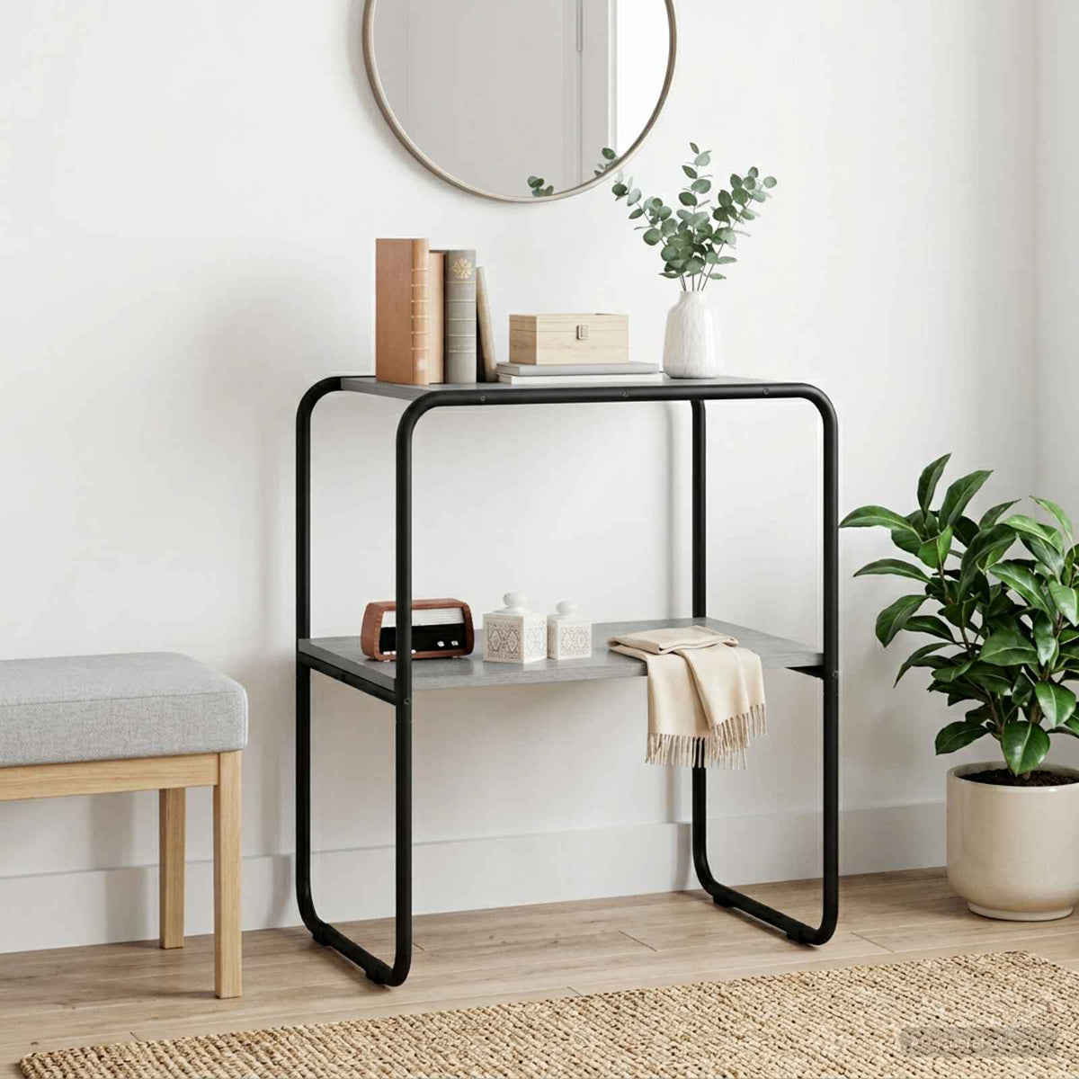 Console Table 100 x 42.5 x 70 cm Engineered Wood Grey sonoma