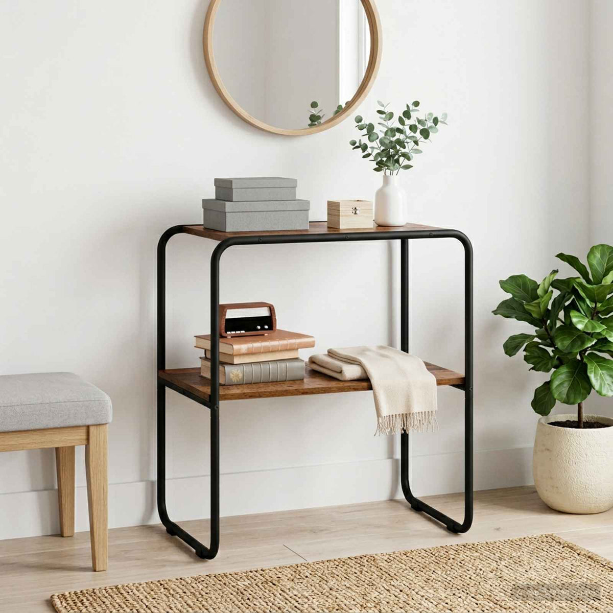 Console Table 100 x 42.5 x 70 cm Engineered Wood Old wood