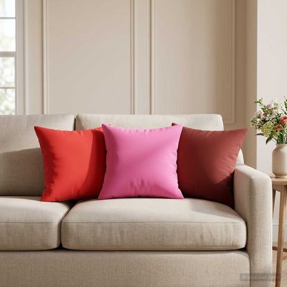 Throw Pillow HEERLEN Polyester 6 pcs 40 x 40 cm Pink
