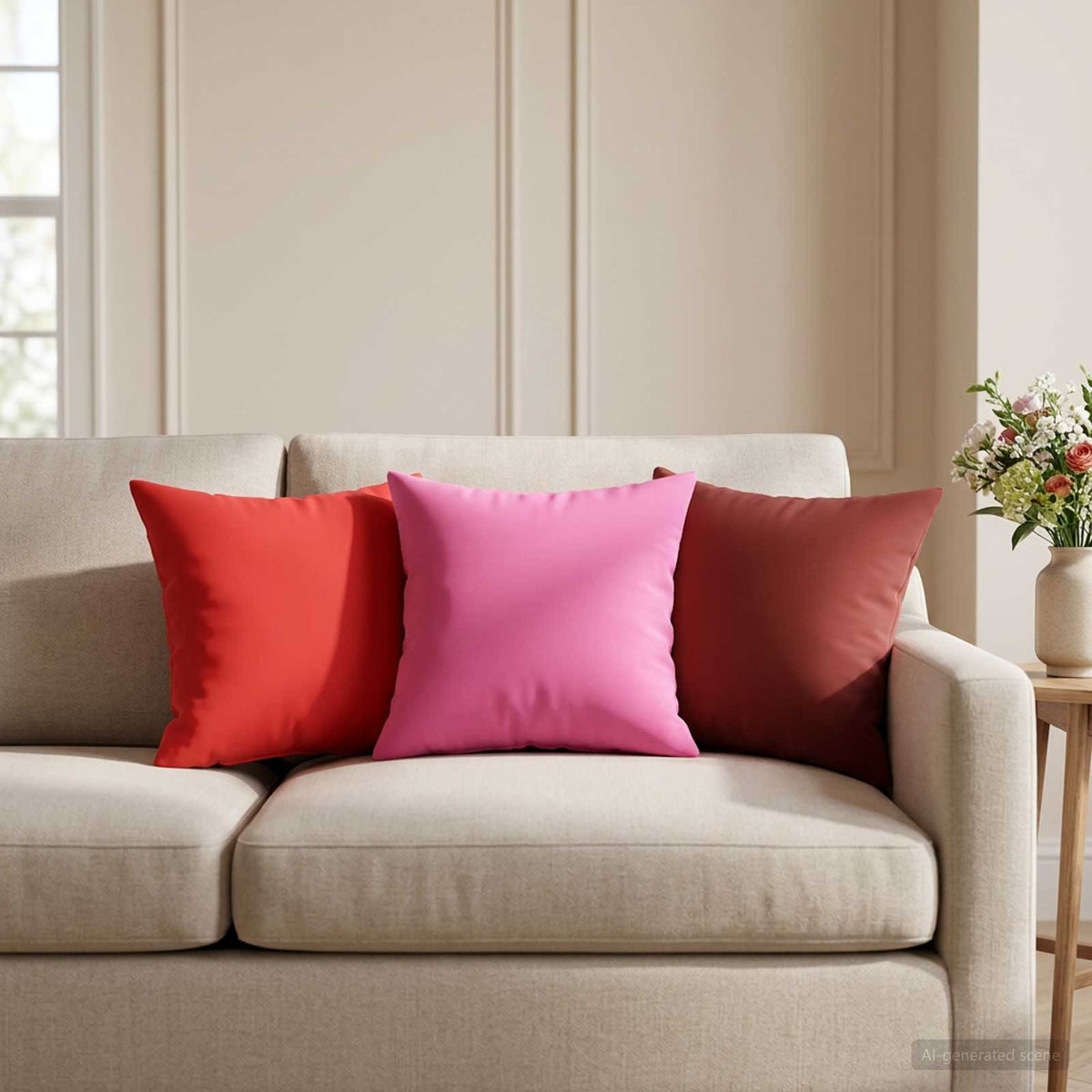 Throw Pillow HEERLEN Polyester 12 pcs 40 x 40 cm Red