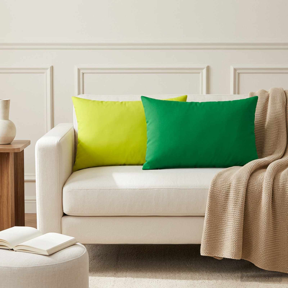 Throw Pillow HEERLEN Polyester 6 pcs 40 x 60 cm Bright green
