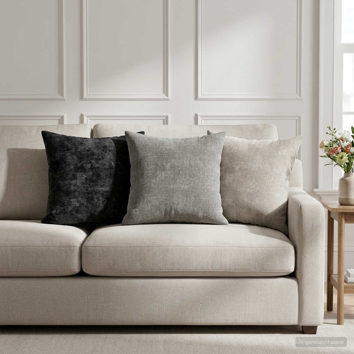 vidaXL Throw Pillow 12 pcs HEERLEN Dark Grey 40 x 40 cm 1