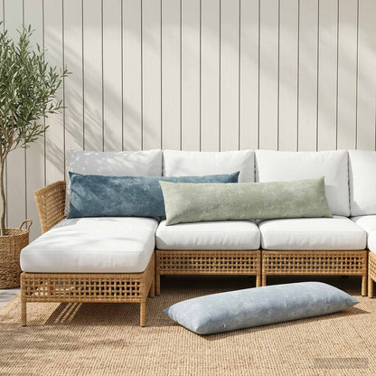 Throw Pillow HEERLEN 2 pcs 40 x 145 cm Blue