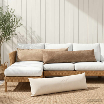 Throw Pillow HEERLEN 2 pcs 40 x 145 cm Brown