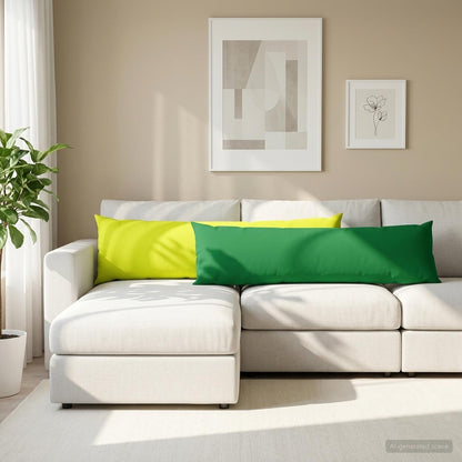 Throw Pillow HEERLEN Polyester 2 pcs Green 40 x 145 cm