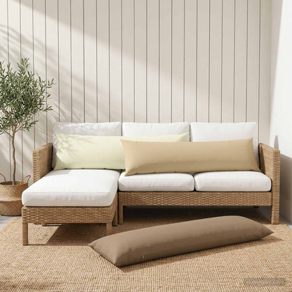 Throw Pillow HEERLEN Polyester 2 pcs Beige 40 x 145 cm