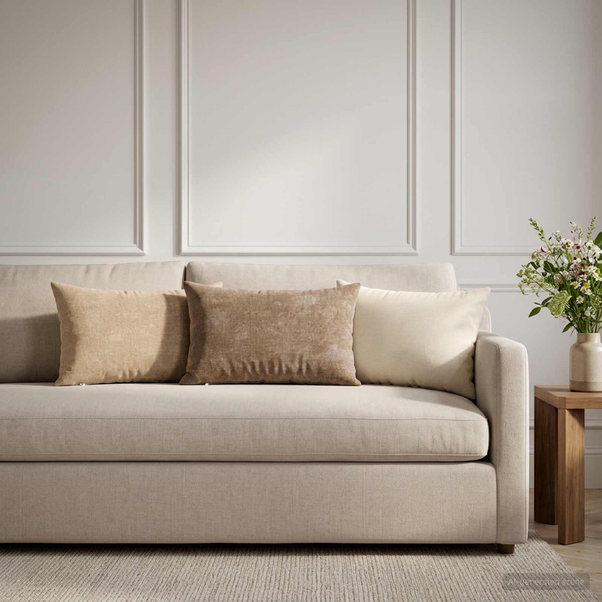 Throw Pillow HEERLEN Chenille Fabric