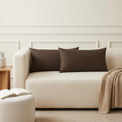 Throw Pillow HEERLEN Fabric 6 pcs 40 x 70 cm Brown