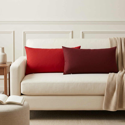 Cushion Cover HEERLEN Fabric 12 pcs 40 x 80 cm Red