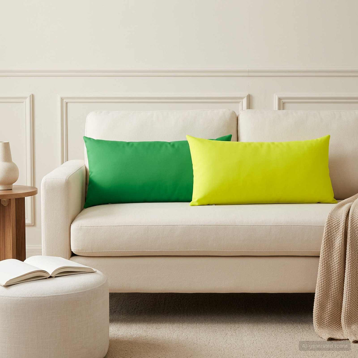 Throw Pillow HEERLEN Polyester 6 pcs 40 x 80 cm Bright green