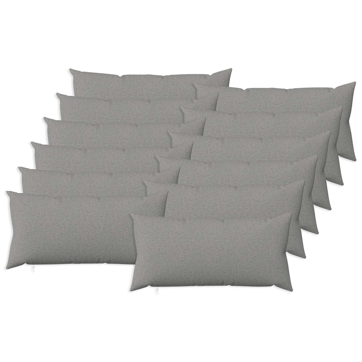 Cushion Cover HEERLEN Fabric 12 pcs 40 x 80 cm Cloud Grey