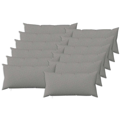 Cushion Cover HEERLEN Fabric 12 pcs 40 x 80 cm Cloud Grey
