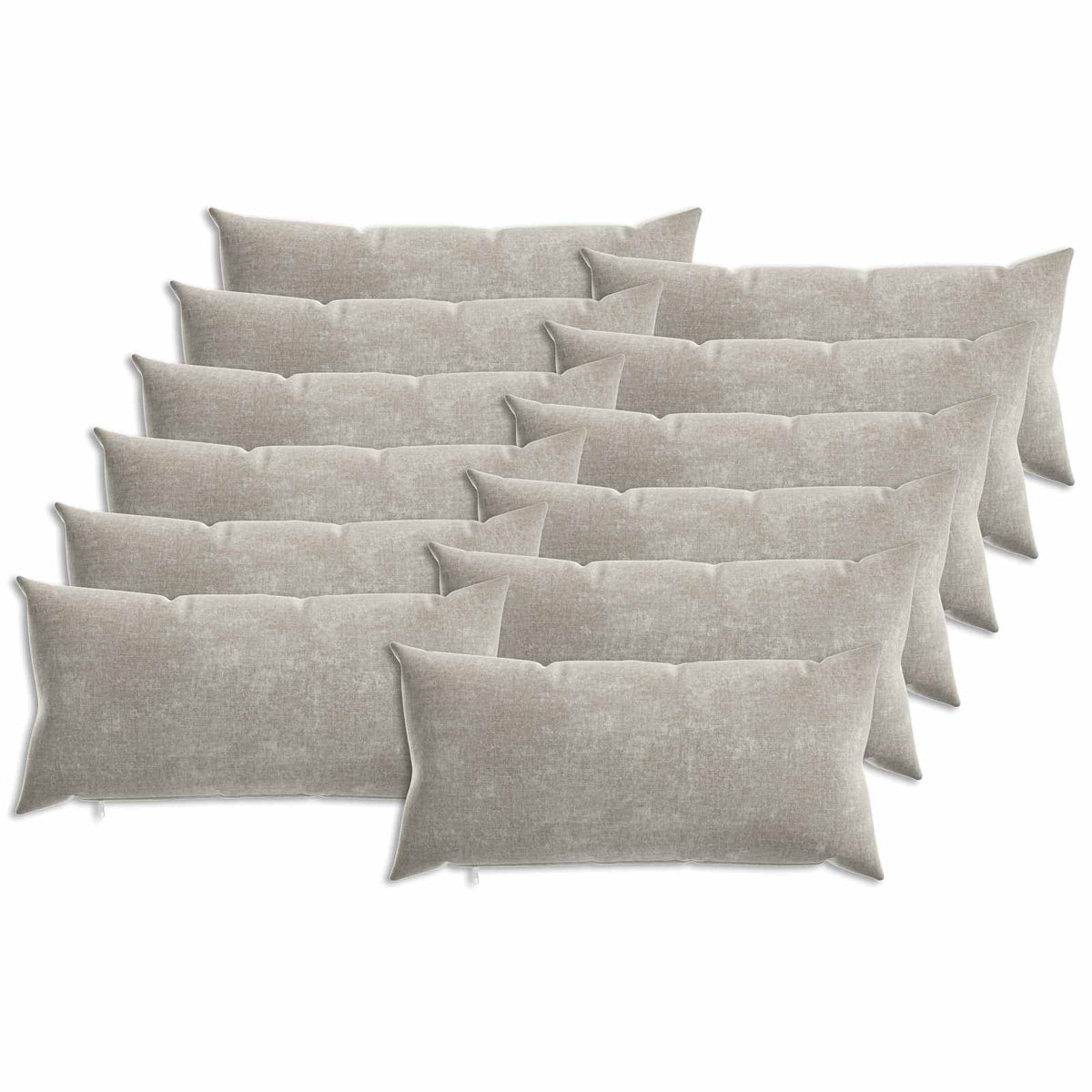 vidaXL Cushion Cover 12 pcs HEERLEN Light Grey 40 x 80 cm 2