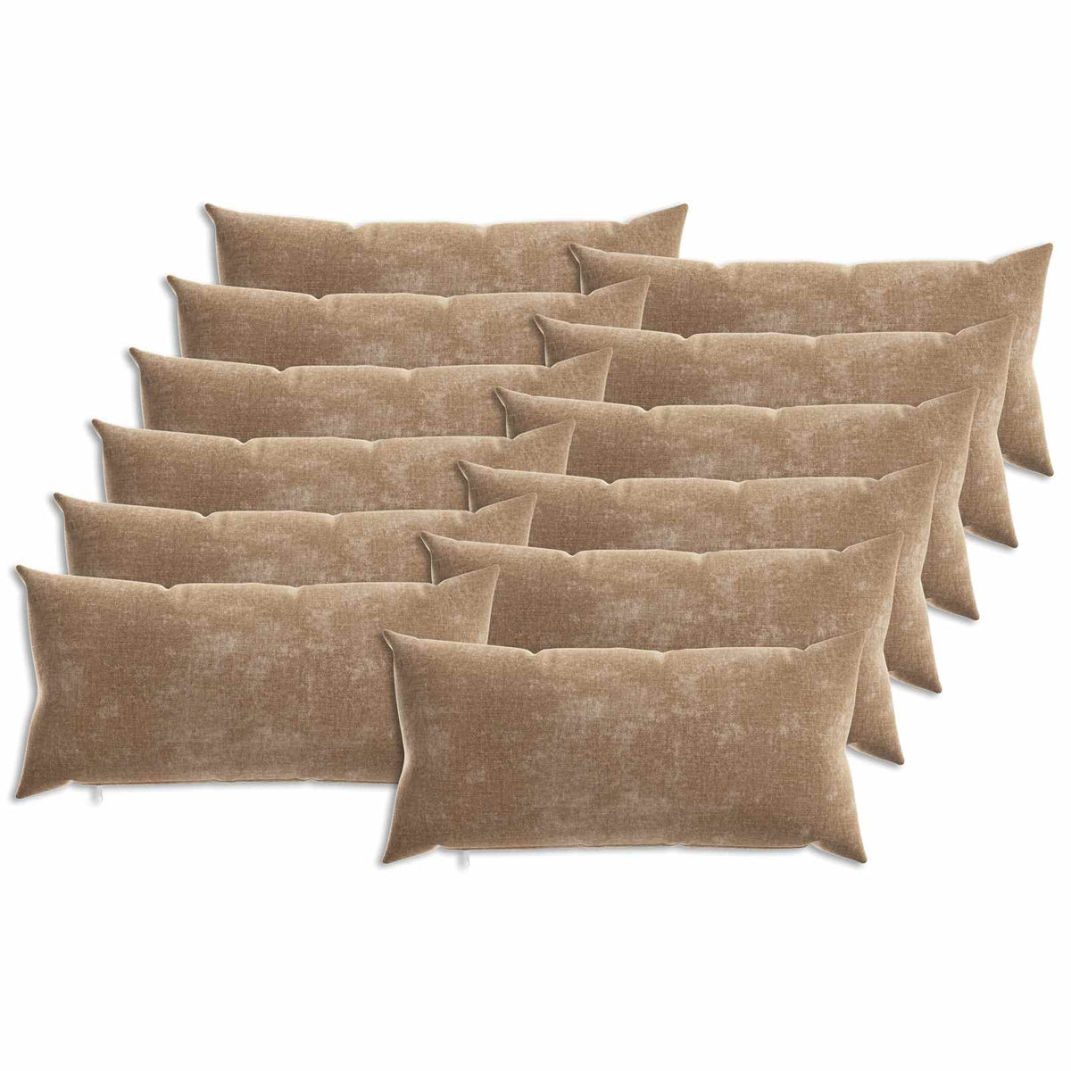 vidaXL Cushion Cover 12 pcs HEERLEN Brown 40 x 80 cm Chenille Fabric 2