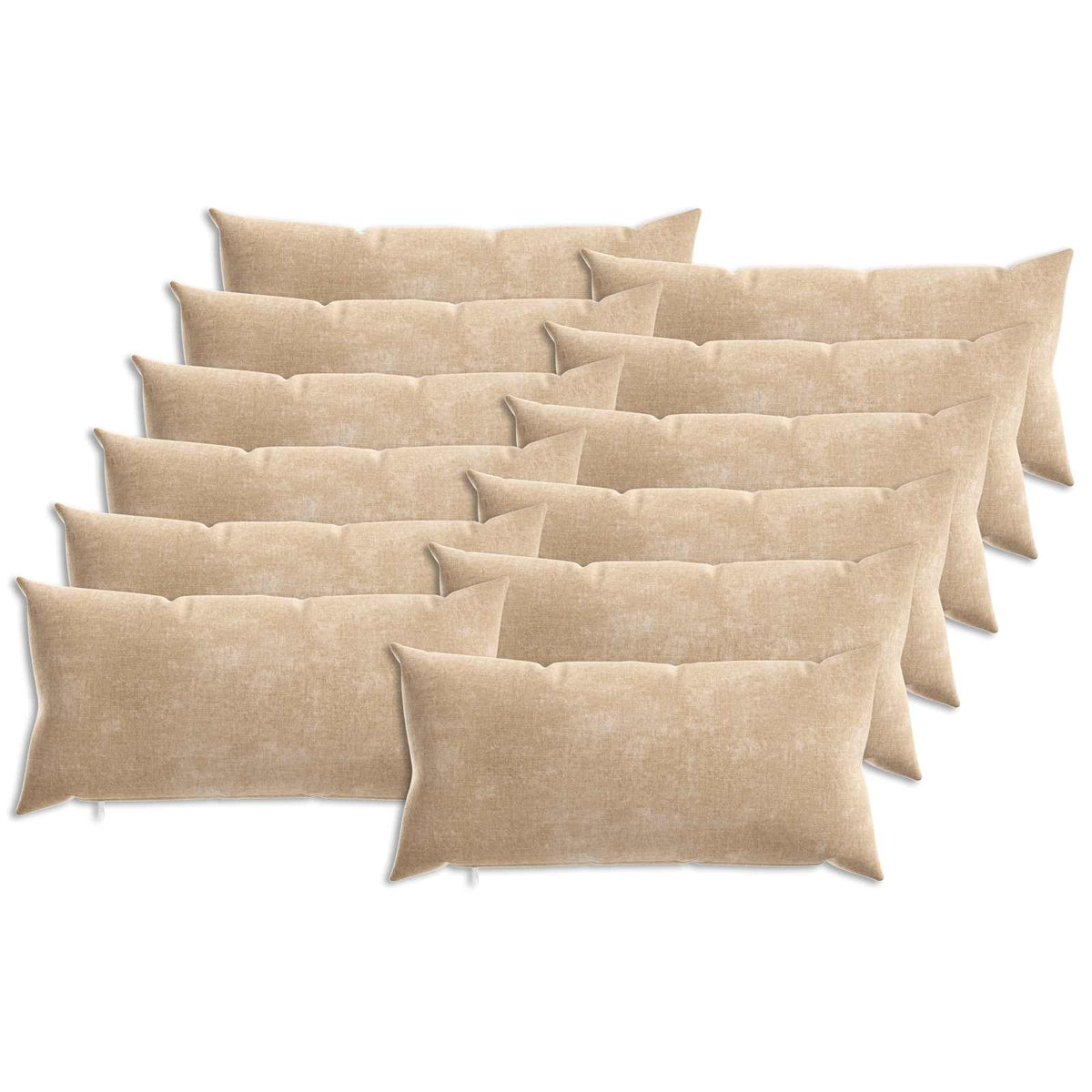 vidaXL Cushion Cover 12 pcs HEERLEN Taupe 40 x 80 cm Chenille Fabric 2