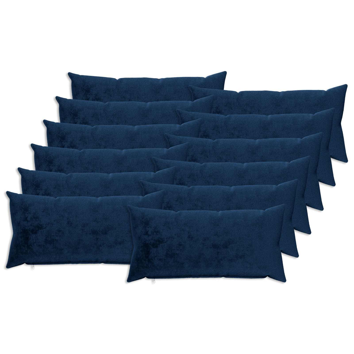 vidaXL Cushion Cover 12 pcs HEERLEN Navy Blue 40 x 80 cm Flannel 2