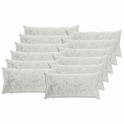 vidaXL Cushion Cover 12 pcs HEERLEN Light Grey 40 x 80 cm Flannel 2