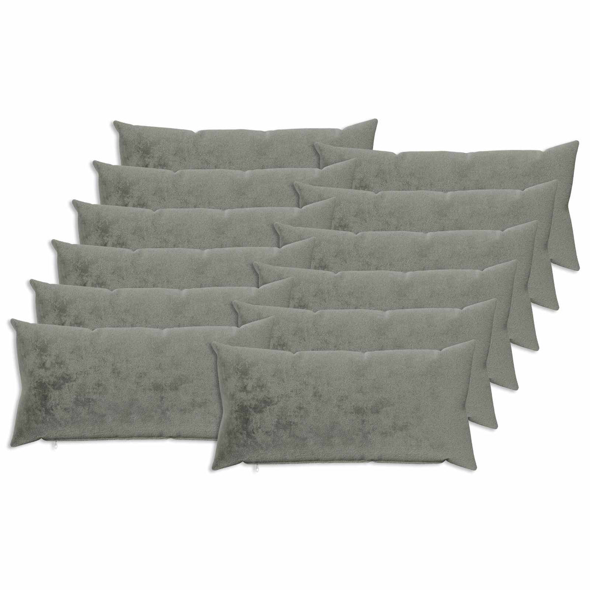 vidaXL Cushion Cover 12 pcs HEERLEN Dark Grey 40 x 80 cm Flannel 2